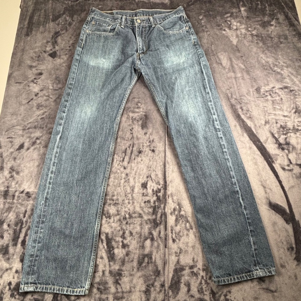 Levis 505 Regular Fit Jeans Mens 33x34 Blue Straight Leg Denim 00505-0059